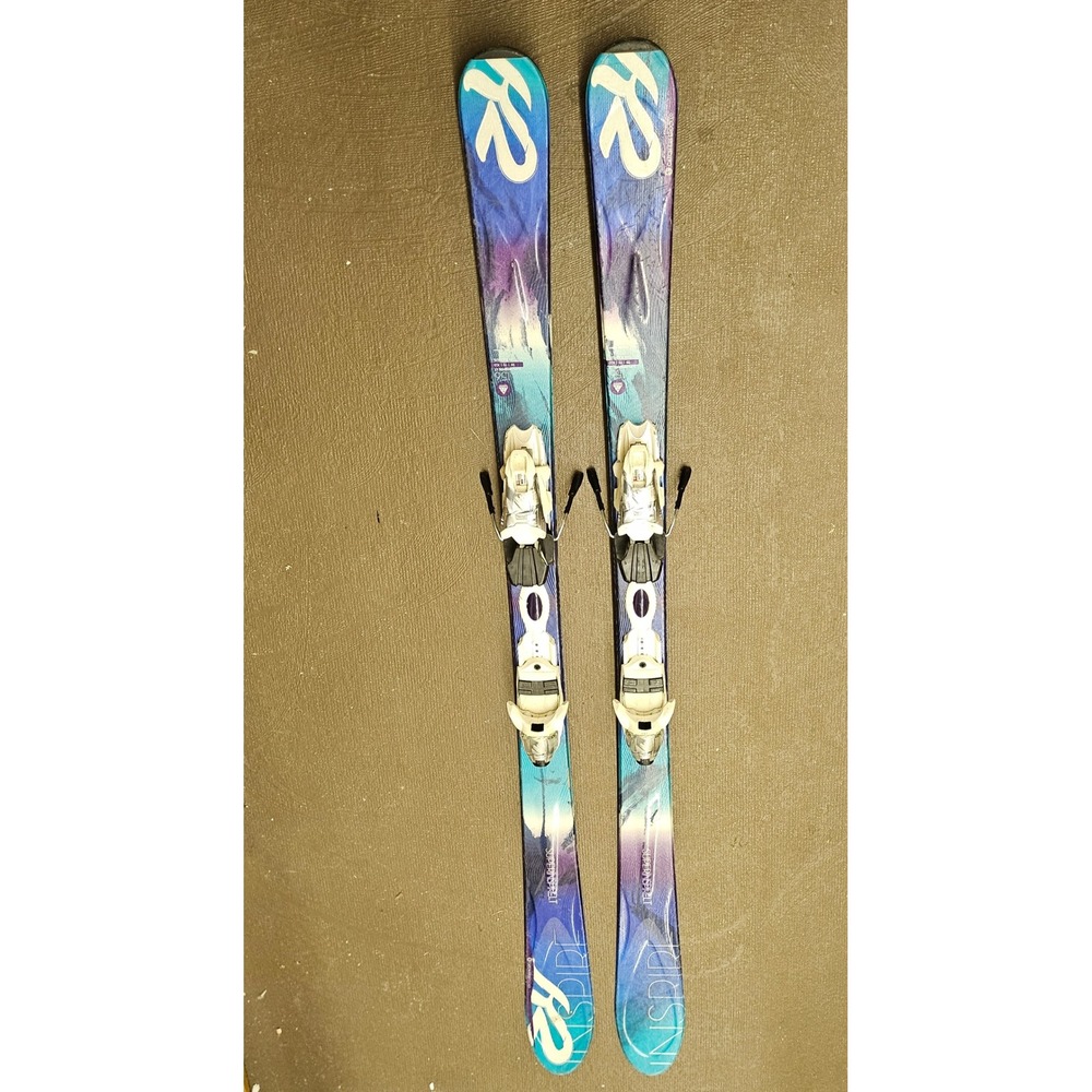 K2 SuperInspire LT Womens Skis 156cm with Marker M3 Bindings Blue Purple Teal‎